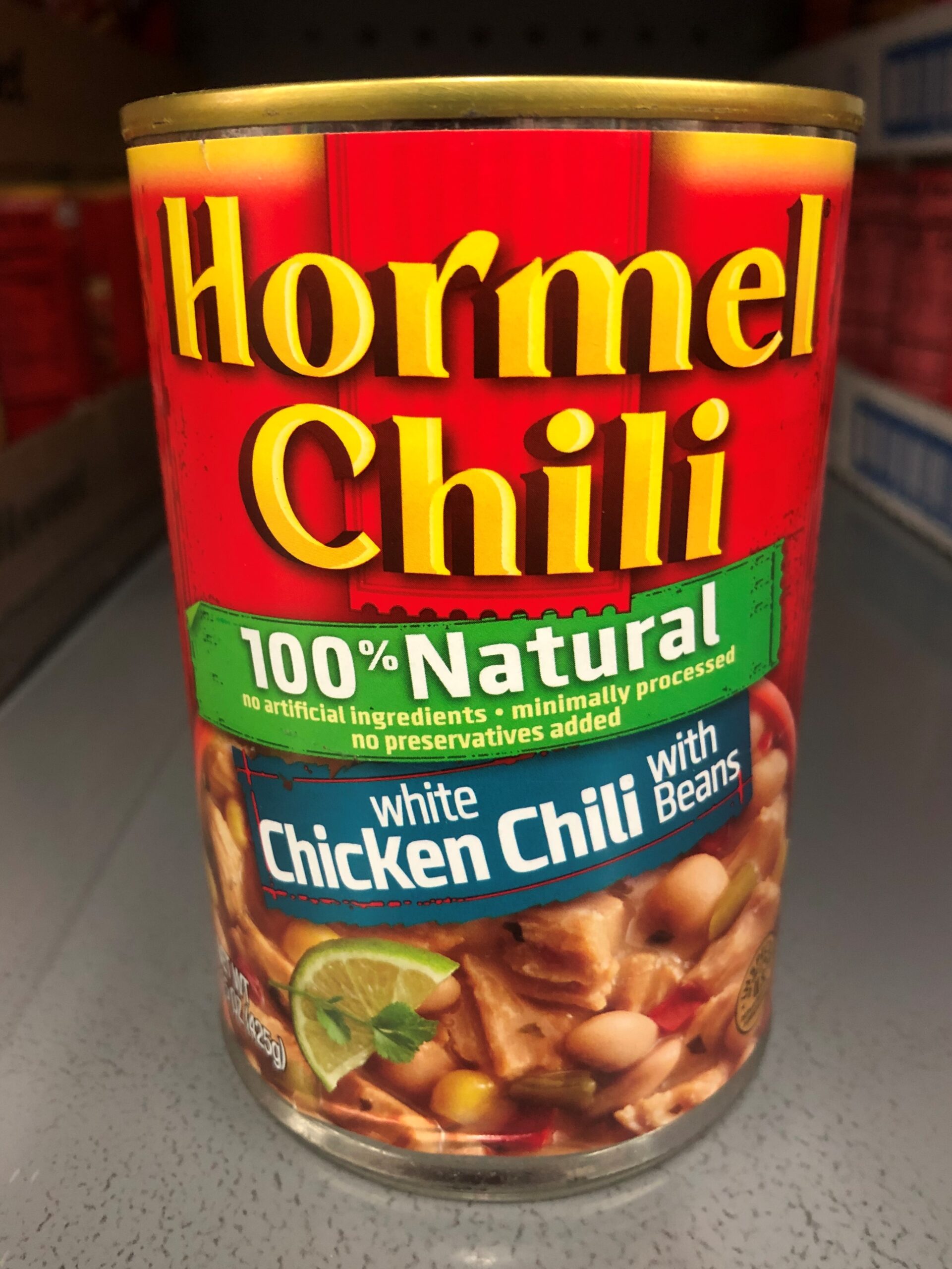 Hormel 100% Natural White Chicken Chili With Beans 15 oz Can Dip Sauce Stew