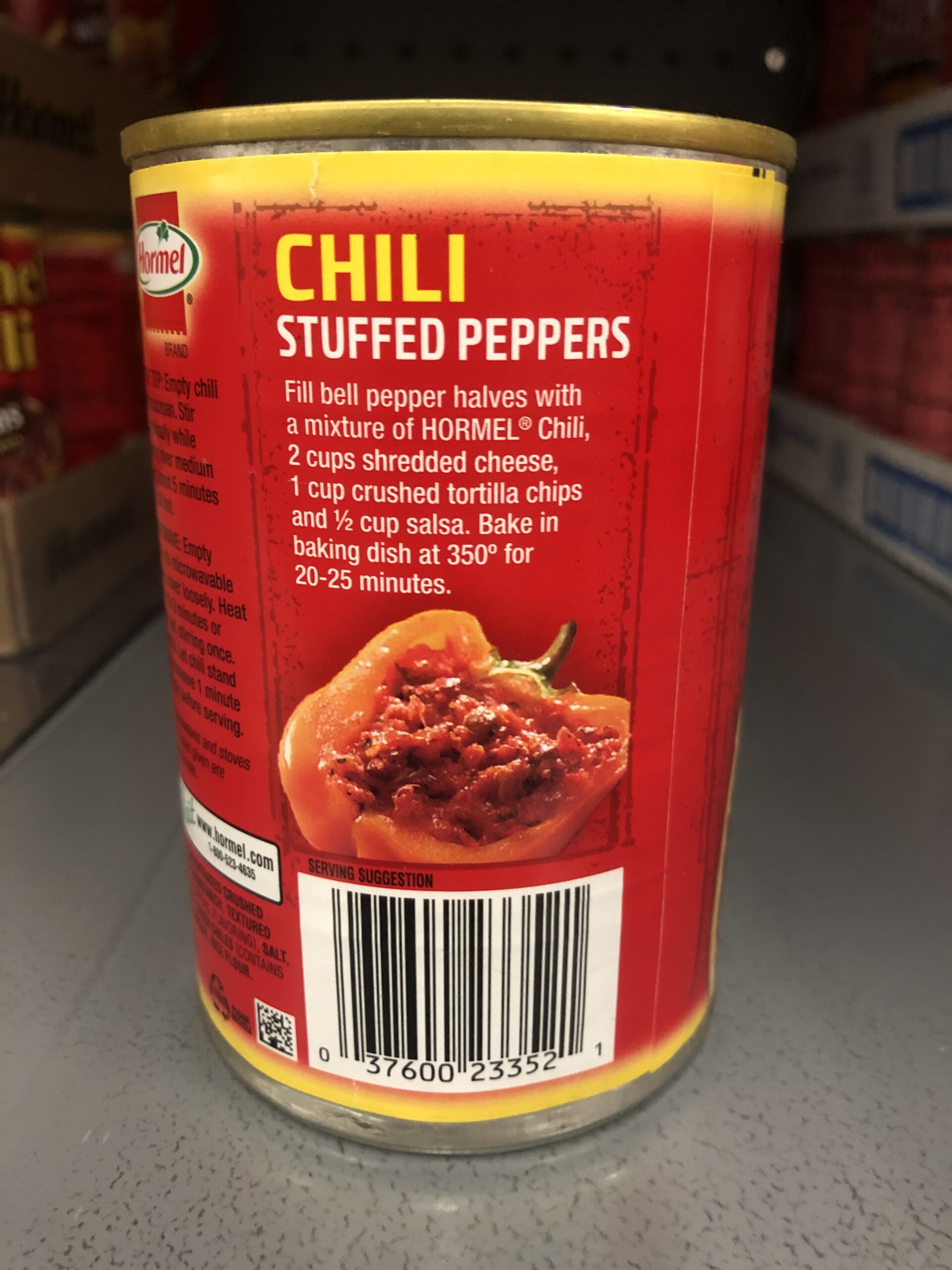 4 CANS Hormel Chili HOT with Beans 15 oz Hamburger Sauce Hot Dog Dip ...