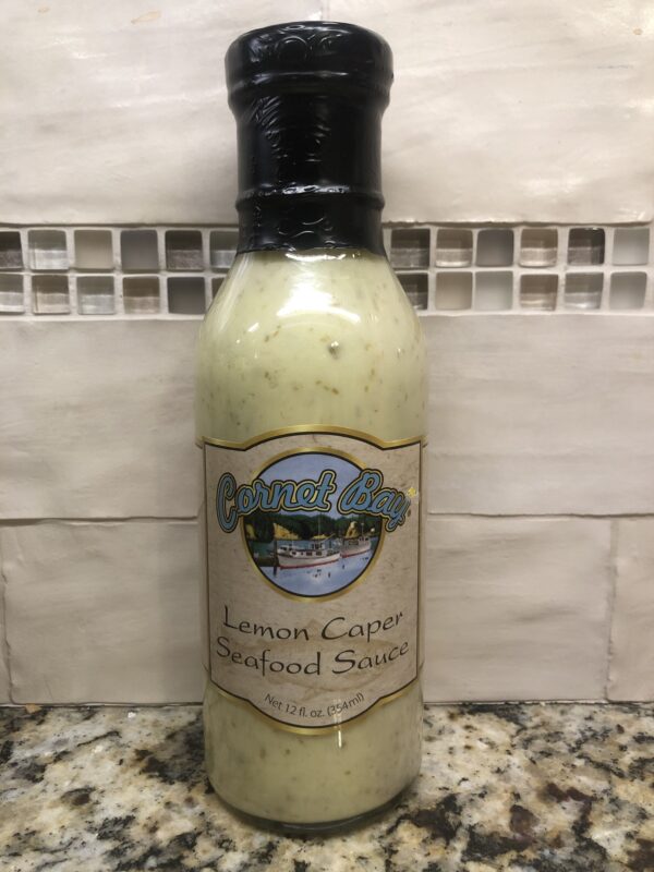 THREE BOTTLES Bay Lemon Caper Seafood Sauce 12 Oz tartar shrimp