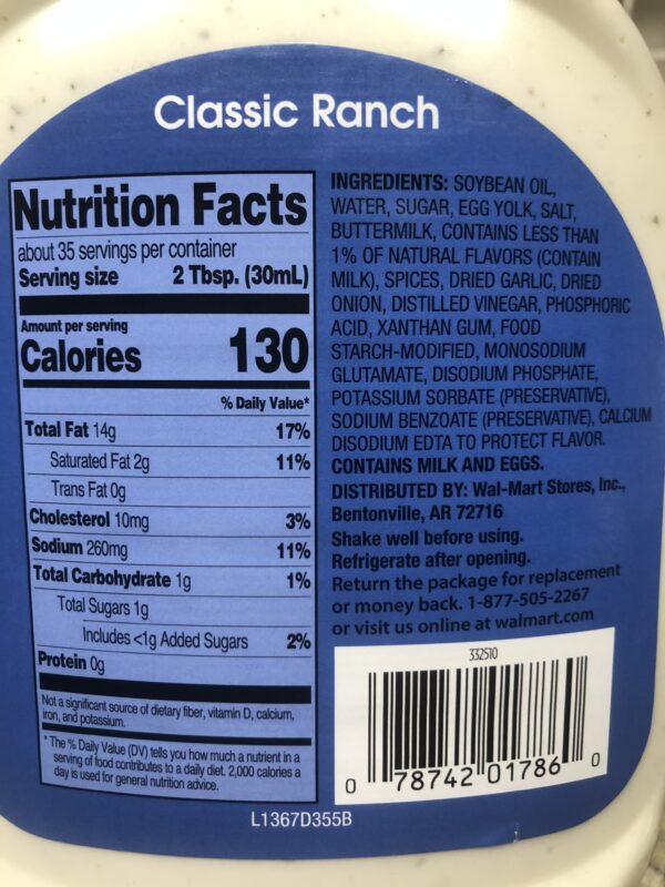 Great Value Classic Ranch Dressing And Dip 36 Oz Salad Pizza Hidden Valley Jt Outfitters 3275