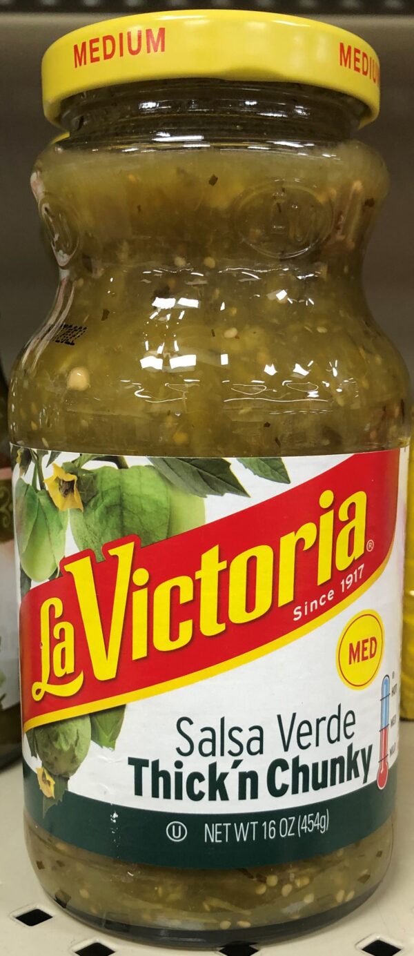 La Victoria Medium Thick’n Chunky Salsa Verde 16 Oz Jar Picante Dip ...