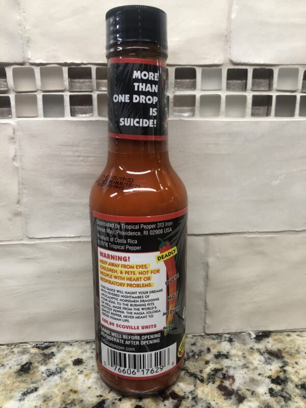 Tropical Pepper Co Ghost Pepper Naga Jolokia Hot Sauce 5 Oz Bottle Marinade Jt Outfitters