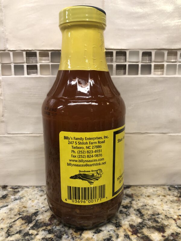 3 BOTTLES Billy’s BQ MILD BBQ Sauce 16 oz Barbecue Pork Beef Chicken NC ...