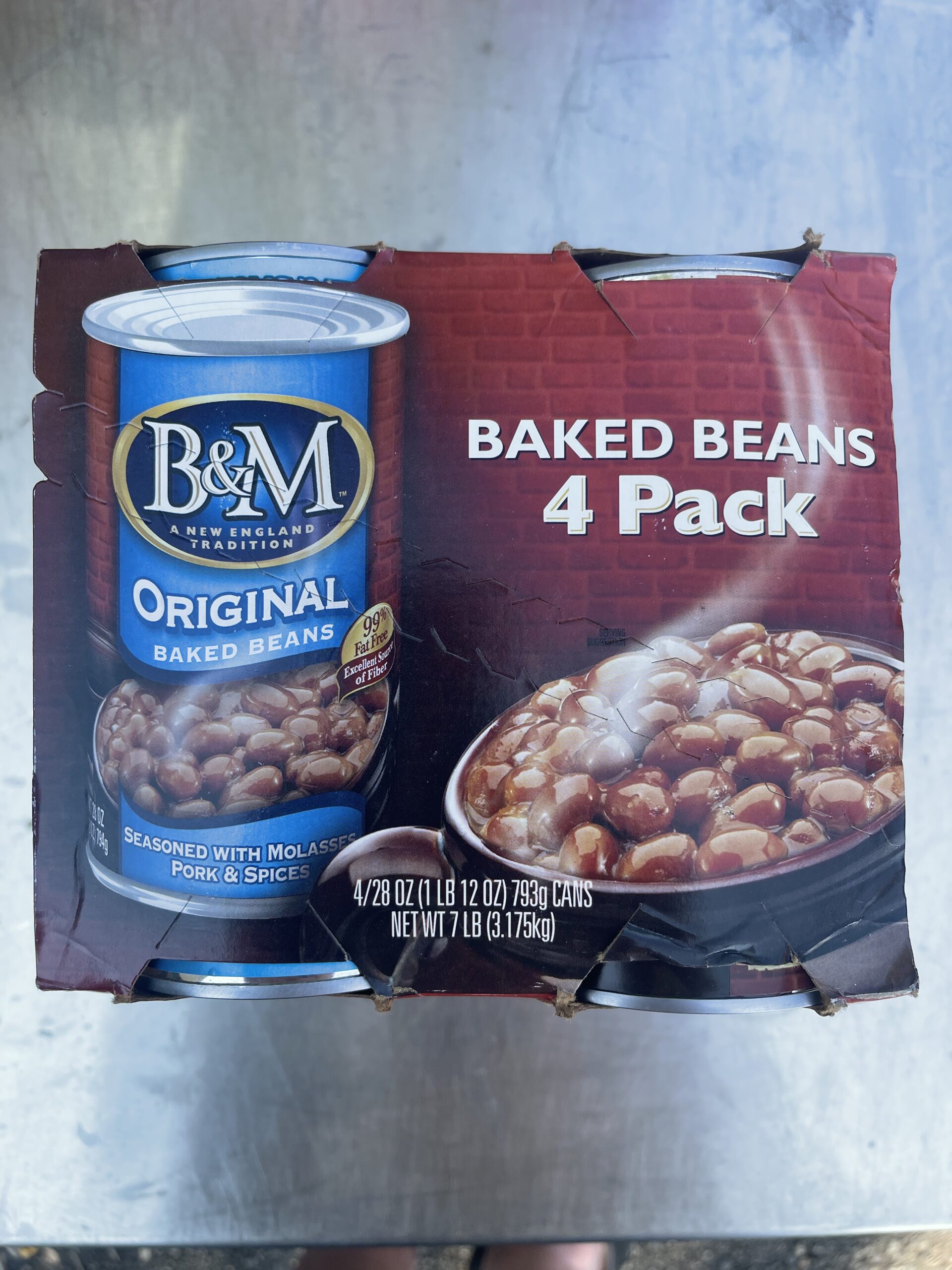 4 CANS B&M Original Brick Oven Baked Beans 28 Oz. Can Burnham & Morrill ...