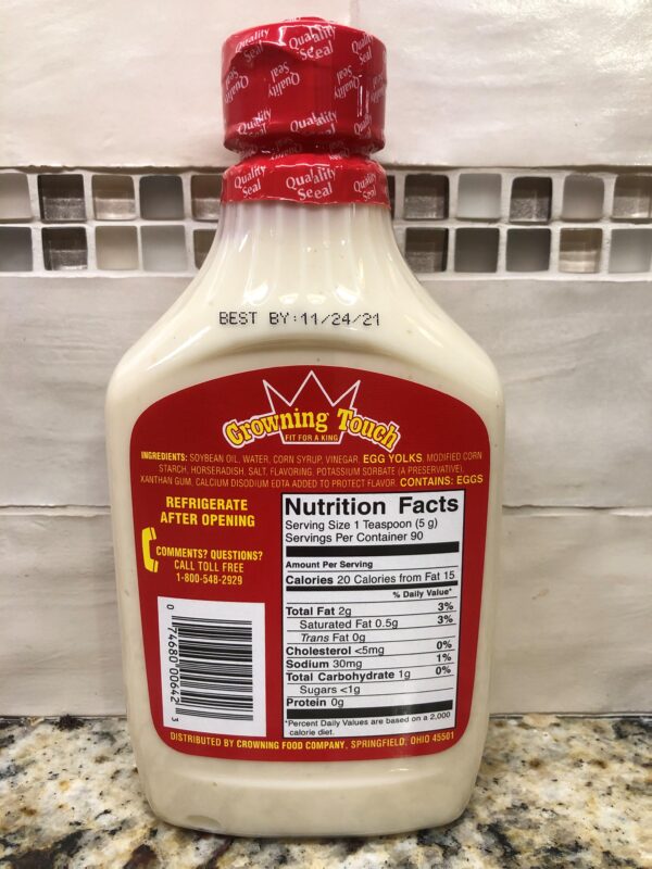 4 Squeeze Bottles of Crowning Touch Zesty Horseradish Sauce 16 oz Hot ...