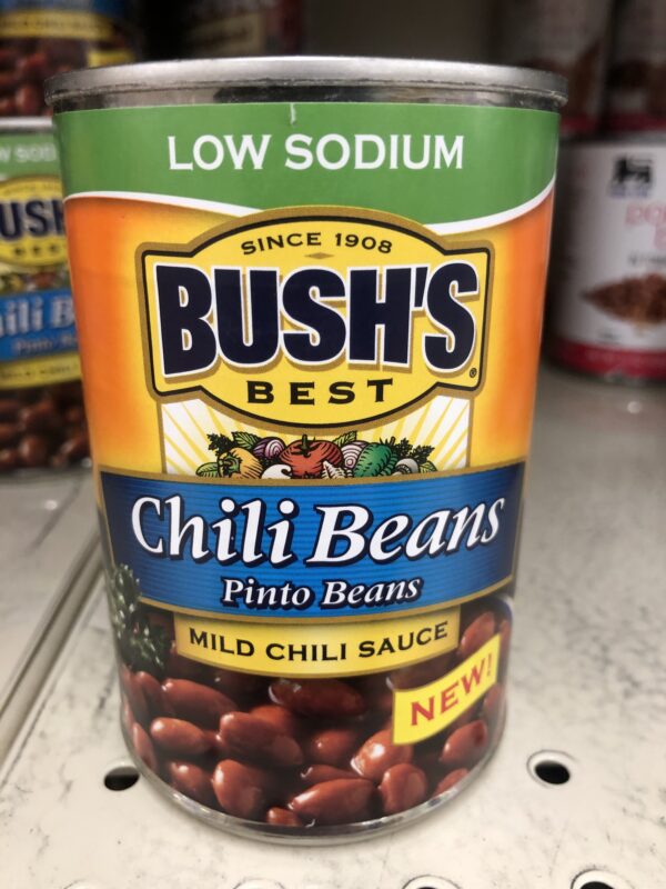 6 CANS Bush’s Best Low Sodium Pinto Beans in Mild Chili Sauce 15 oz Can ...