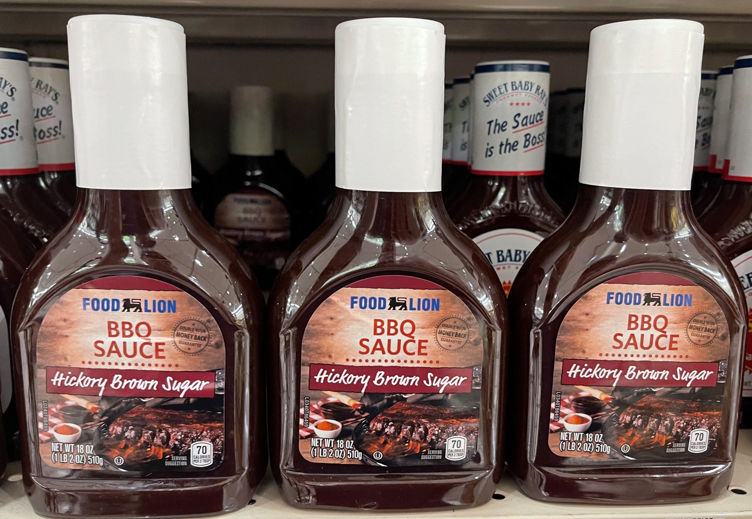 3 BOTTLES Food Lion Hickory Brown Sugar BBQ Sauce 18 oz Barbecue