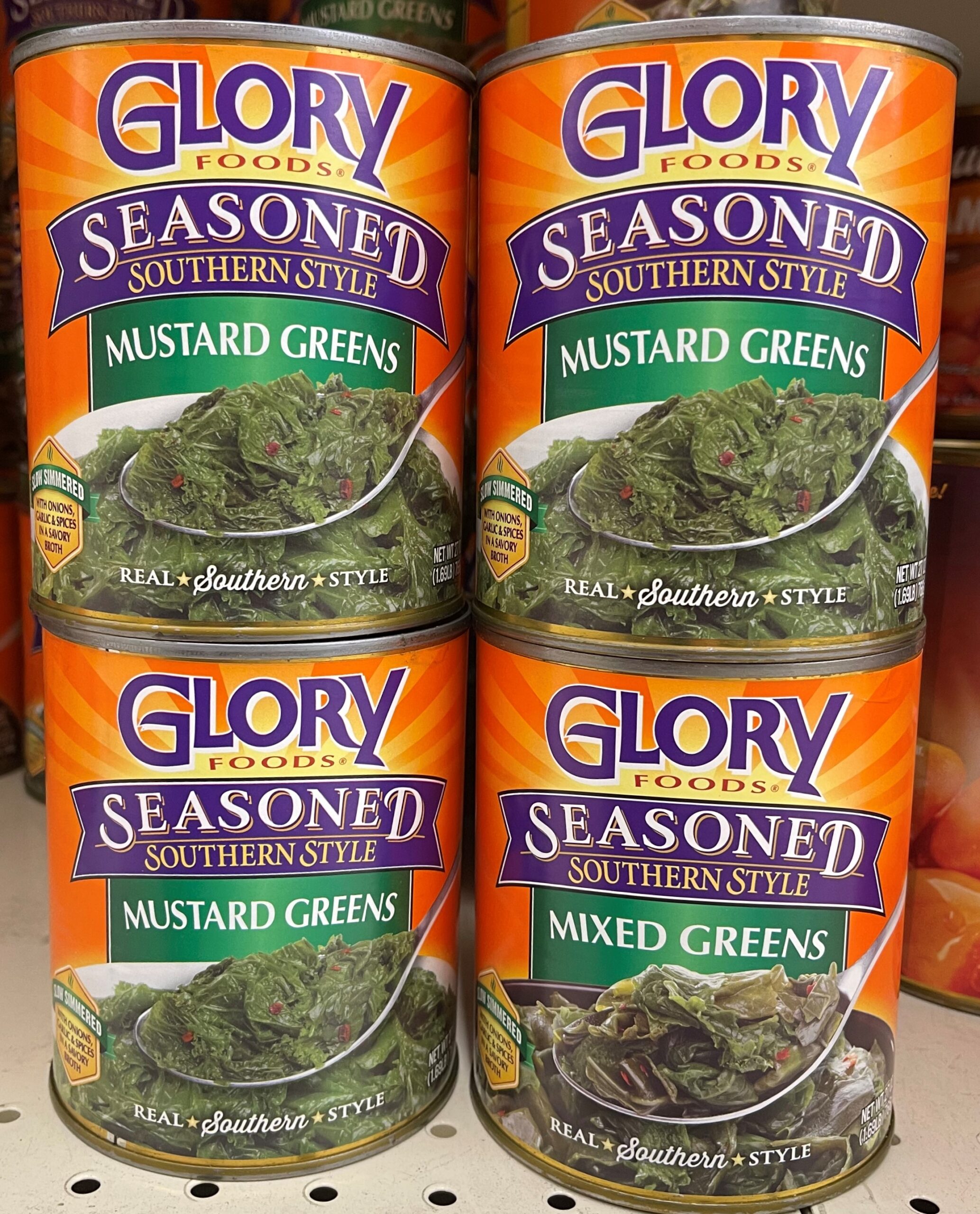 Margaret Holmes Seasoned Mixed Greens, Canned Vegetables, 27 oz