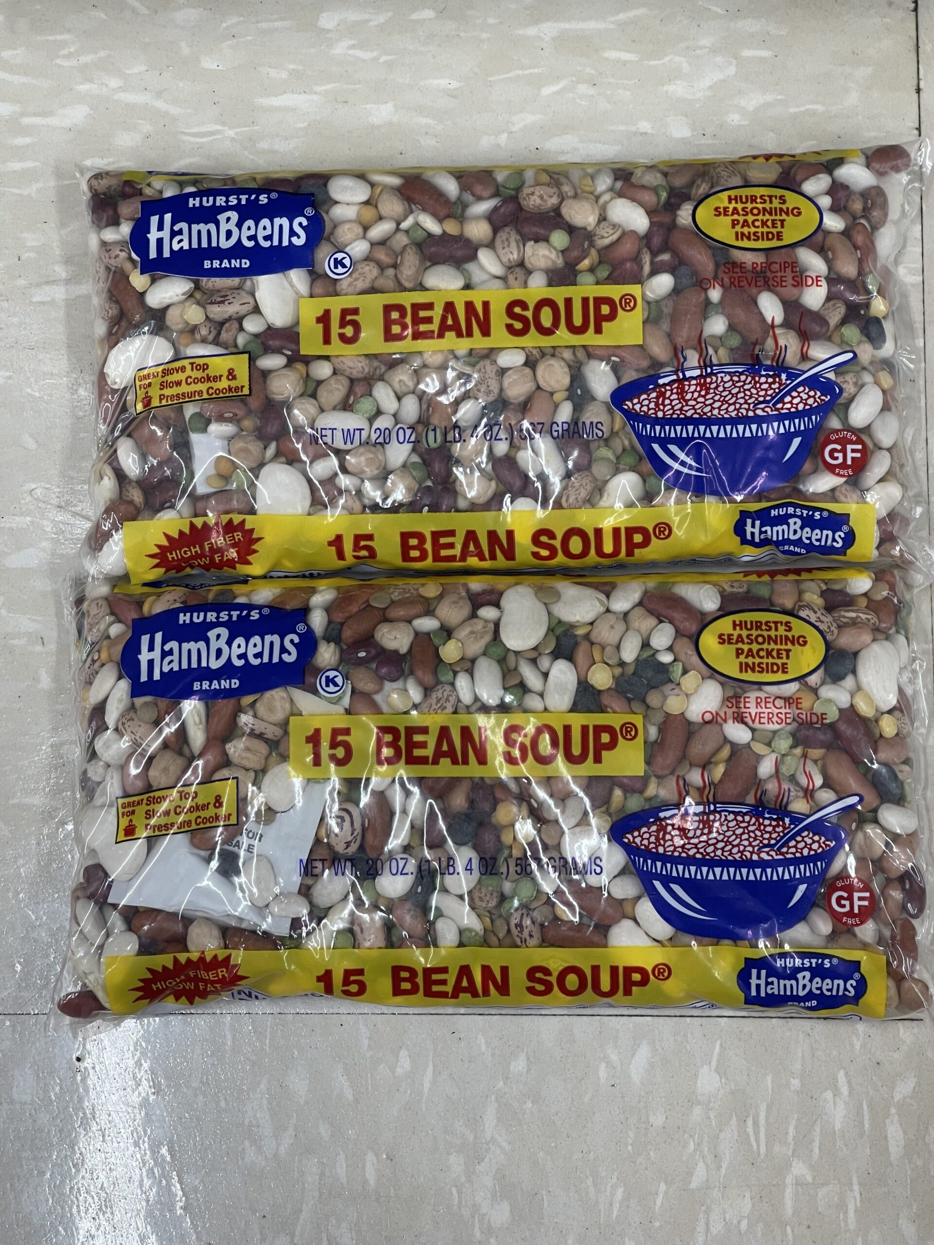 2 BAGS Hurst HamBeens Dried 15 Bean Soup 20 Oz Bag W/ham Seasoning – JT ...