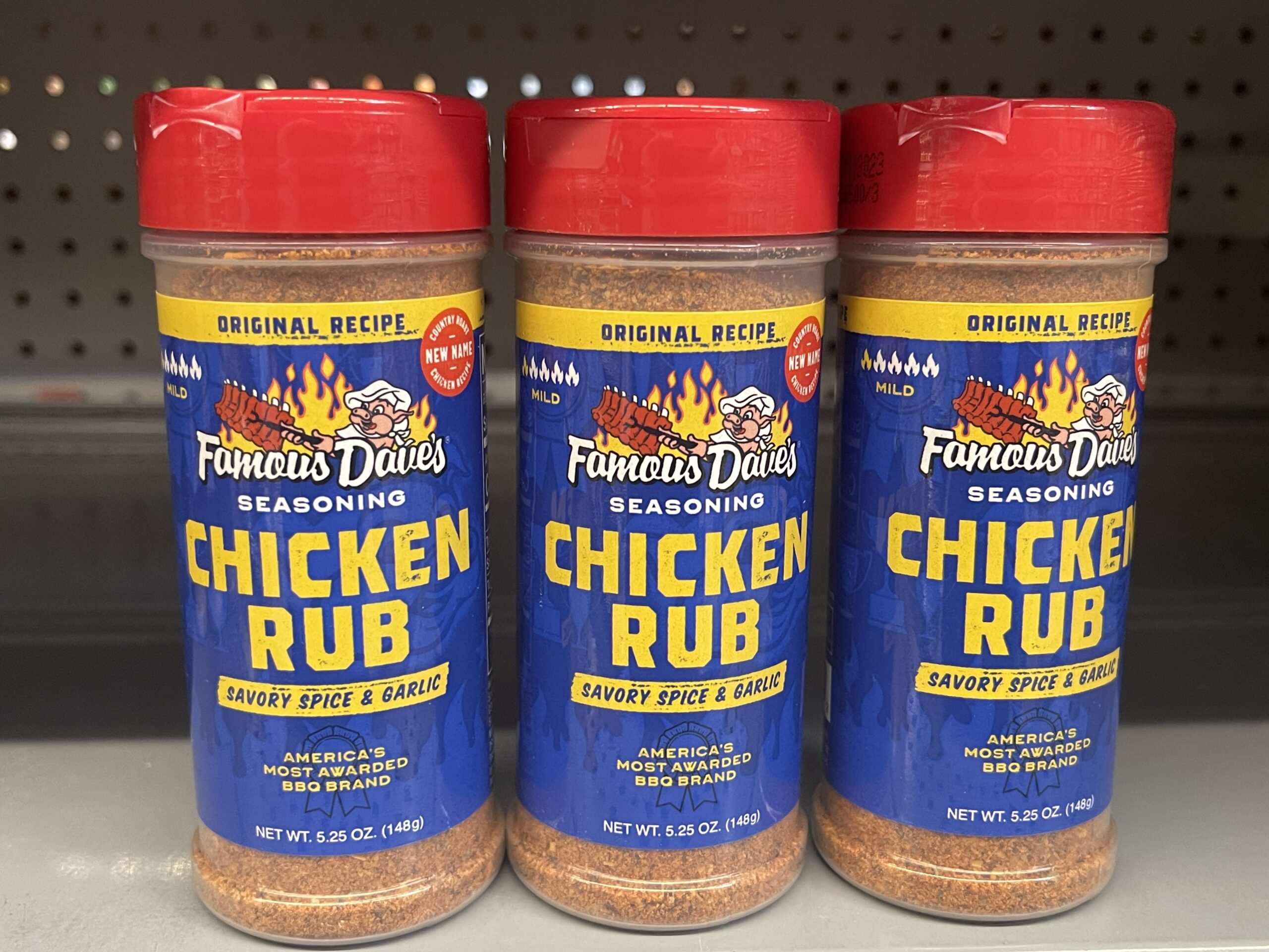 3 JARS Famous Dave's Chicken Rub Seasoning Savory Spice Garlic 5.25 oz – JT  Outfitters