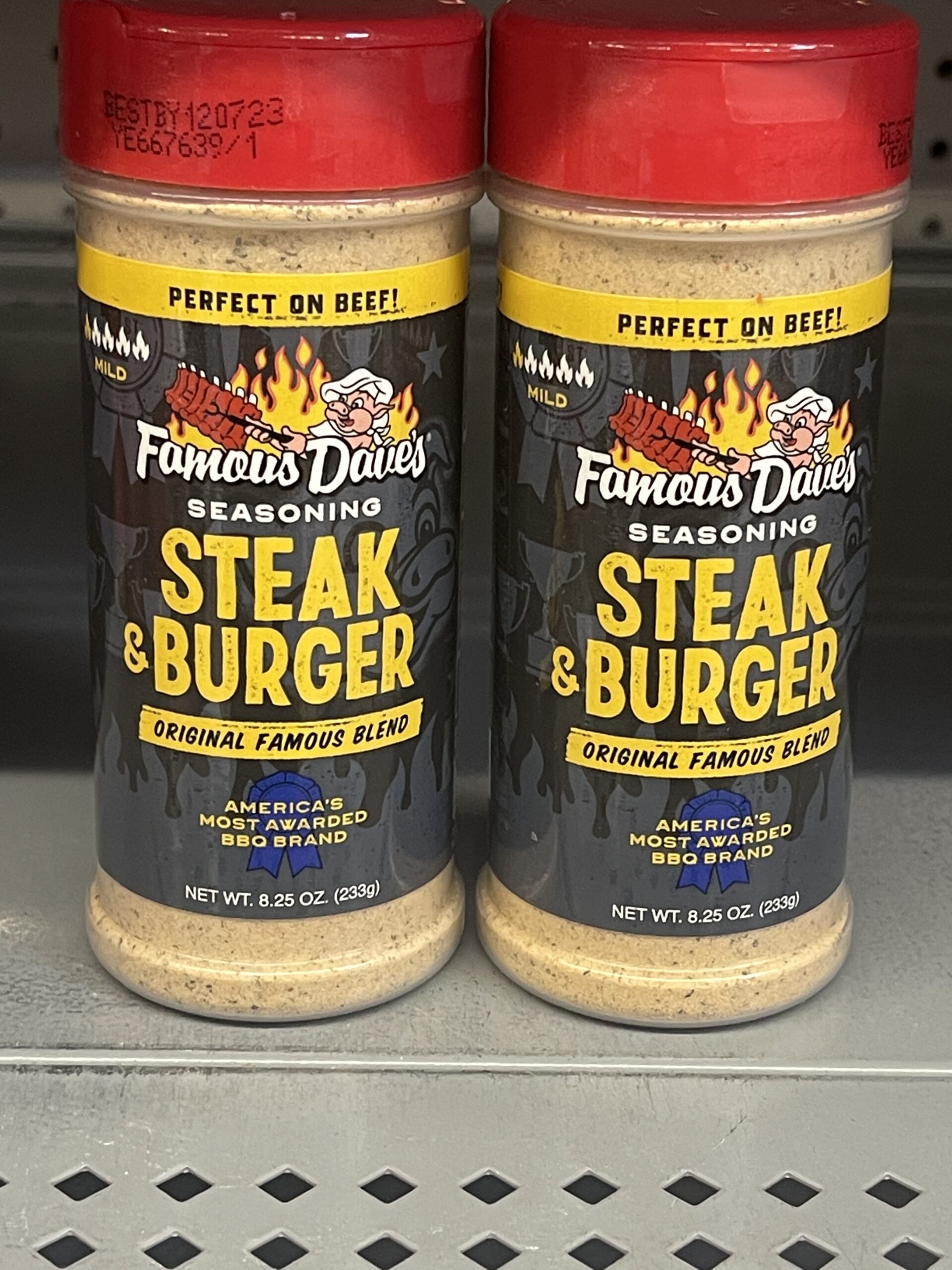 Famous Dave's Steak and Burger Seasoning, 8.25 Ounce (Pack of 12)