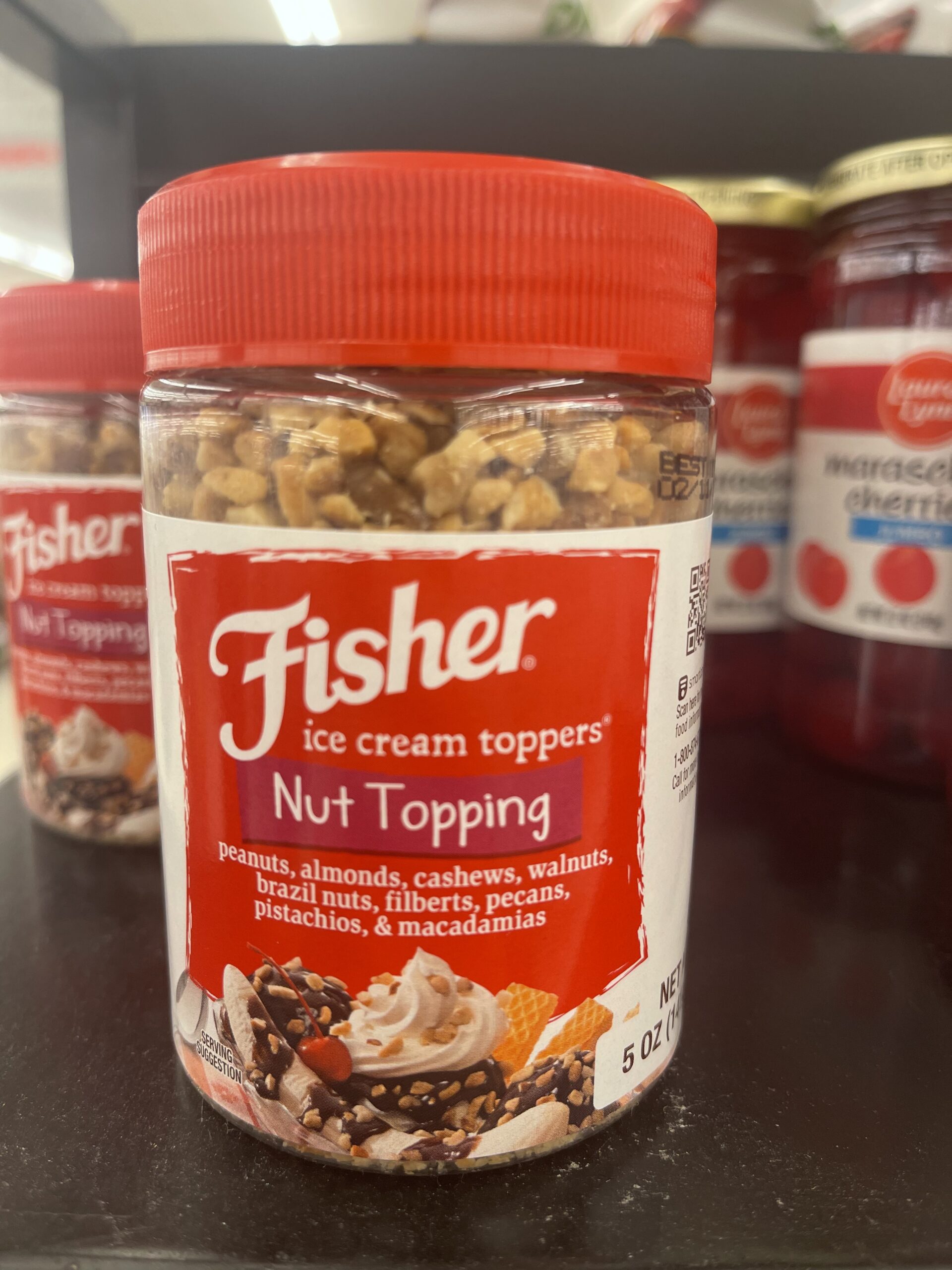 Fisher Ice Cream Toppers Nut Topping - 5 oz can