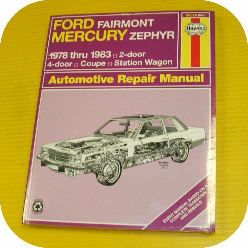 Repair Manual Book Ford Fairmont Mercury Zephyr 78-83 – JT Outfitters