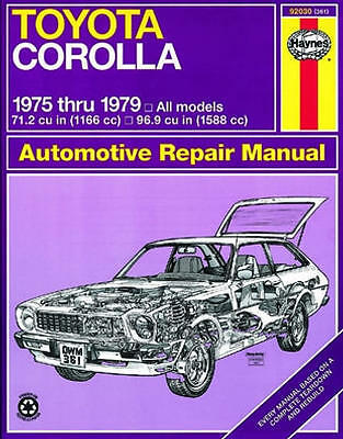 Repair Manual Book Toyota Corolla 75-79 Owners Workshop – JT Outfitters